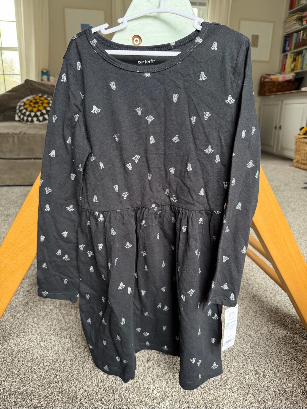 NWT Carter’s Sparkly black and silver ghost dress for Halloween